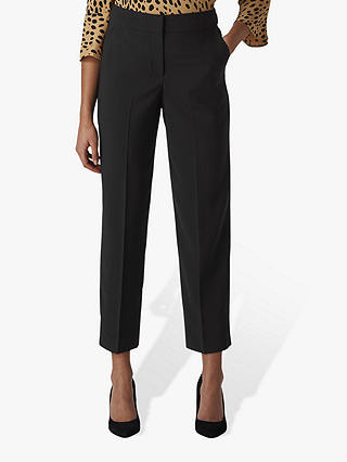 Whistles Kate Classic Tailored Wool Trousers, Black