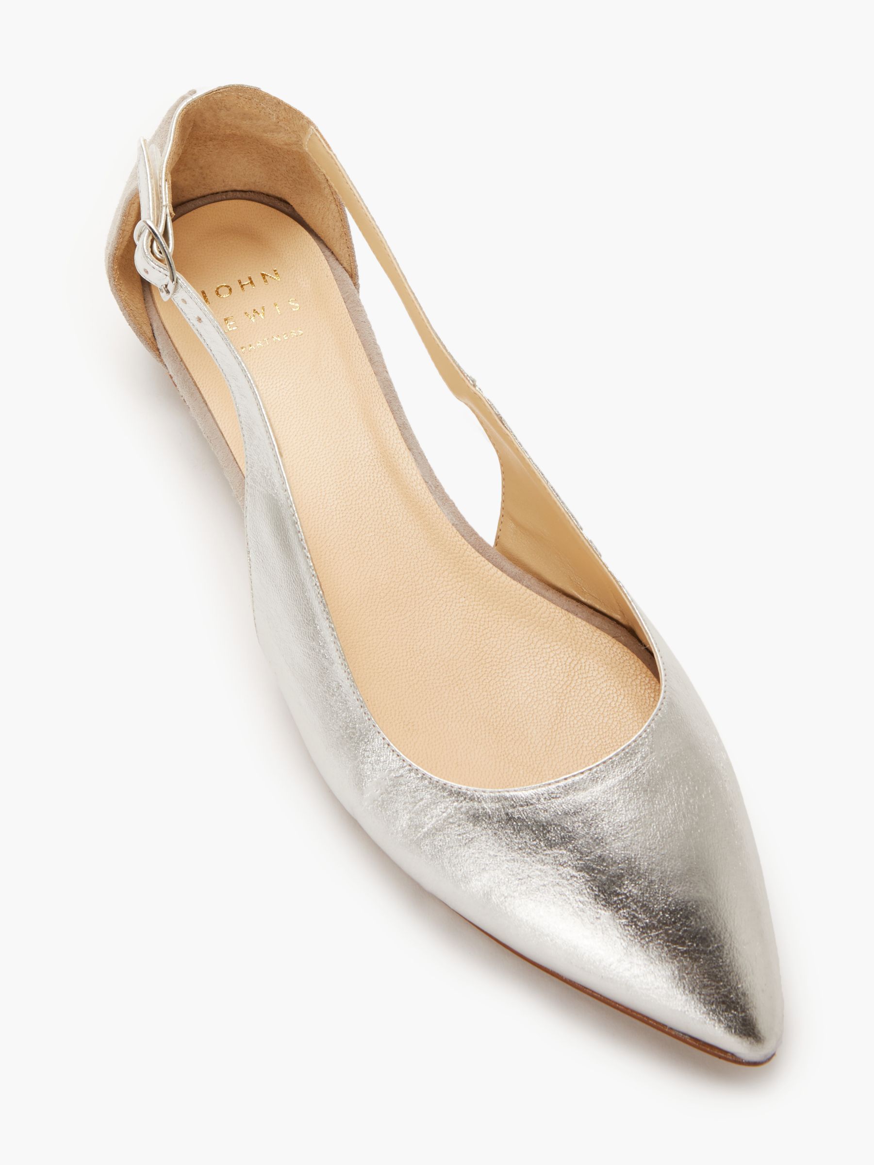 john lewis silver shoes mid heel