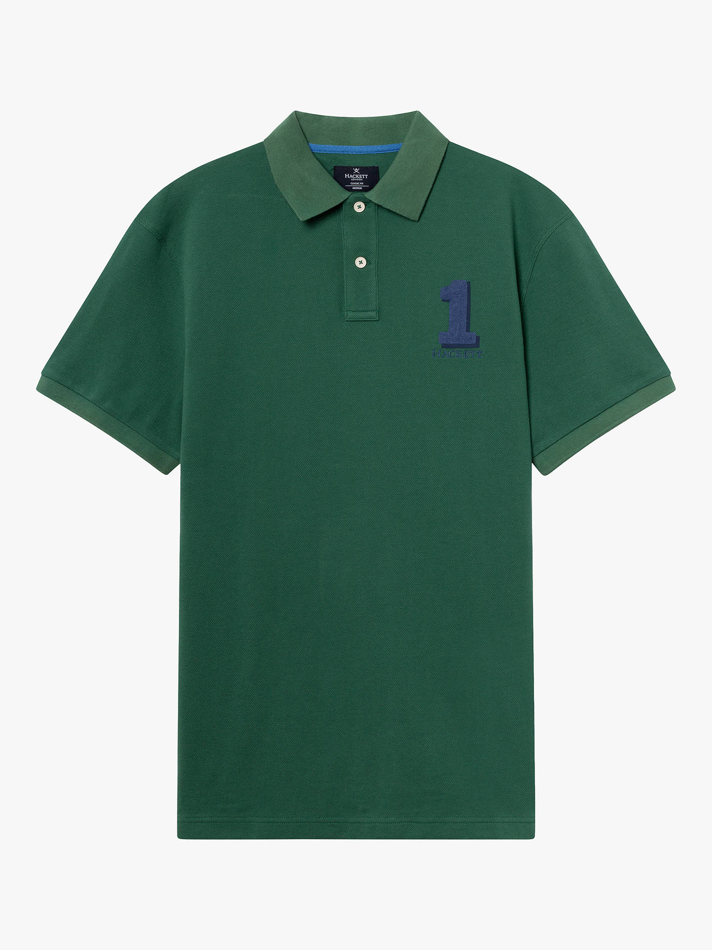Hackett London New Classic Logo Polo Shirt | Fern/Green at John Lewis ...
