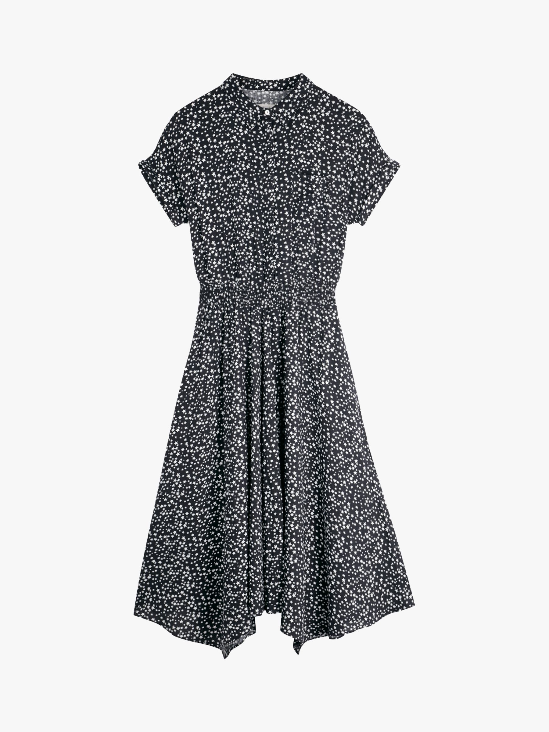 hush Kensington Shirt Dress, Black/White at John Lewis & Partners