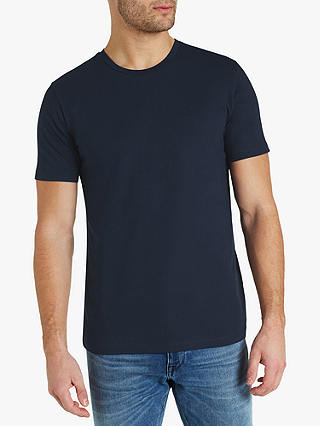 BOSS Lecco Short Sleeve Cotton T-Shirt, Navy
