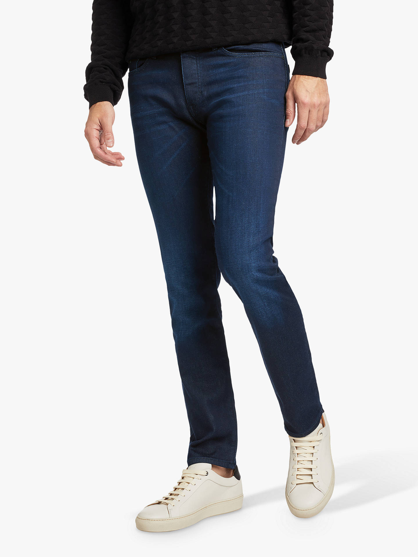 BOSS Charleston Skinny Jeans, Dark Blue at John Lewis & Partners