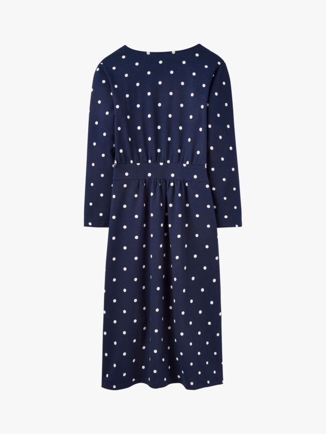 Joules Jude Jersey Wrap Dress Navy Spot 6