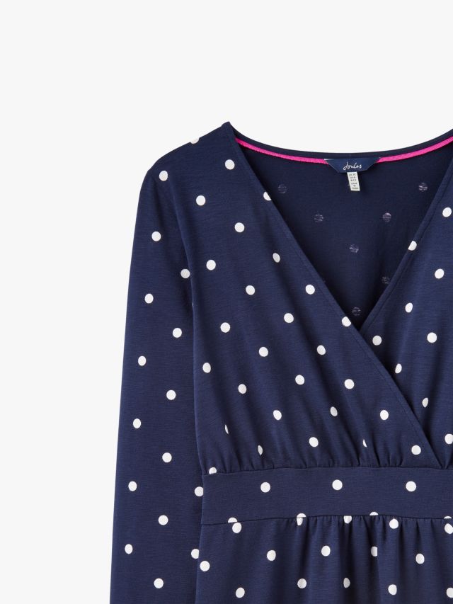 Joules jude jersey 2025 wrap dress navy