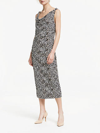 Winser London Soft Sleeveless Midi Dress, Leopard Print
