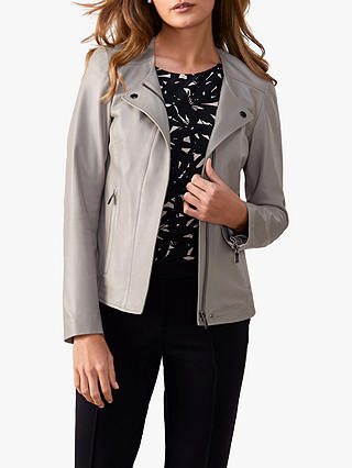 Pure Collection Revere Collar Jacket, Soft Grey