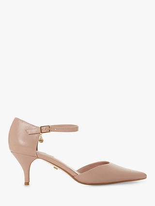 Dune Celleste Two Part Court Shoes, Cappuccino Leather