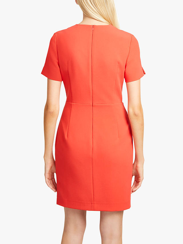 French Connection Whisper Ruth Wrap Dress, Fire Coral