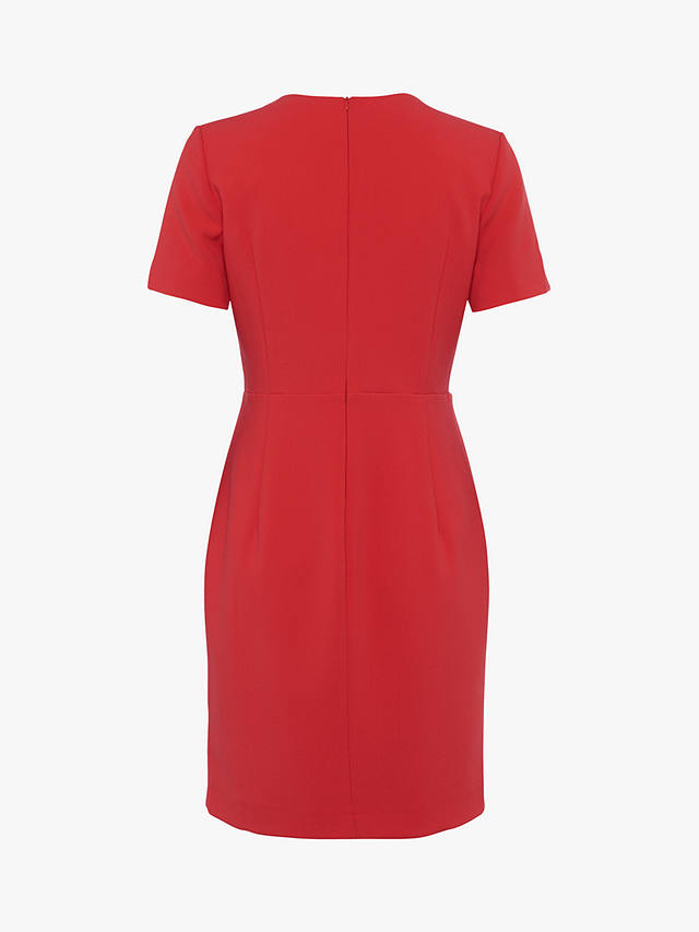 French Connection Whisper Ruth Wrap Dress, Fire Coral