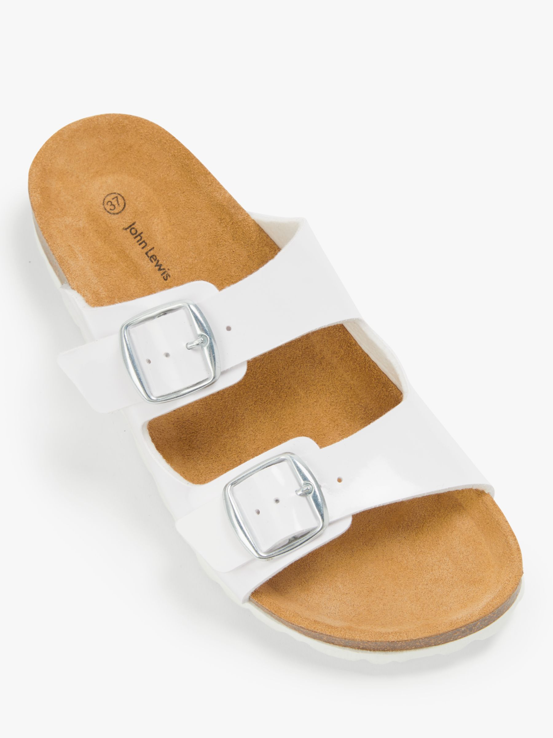 2 strap sandals white