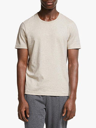 John Lewis & Partners Jersey Cotton Crew Neck Lounge T-Shirt, Natural