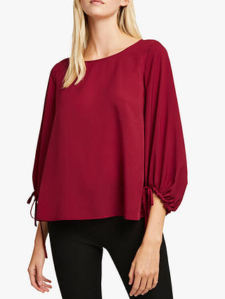 French Connection Crepe Puff Sleeve Blouse