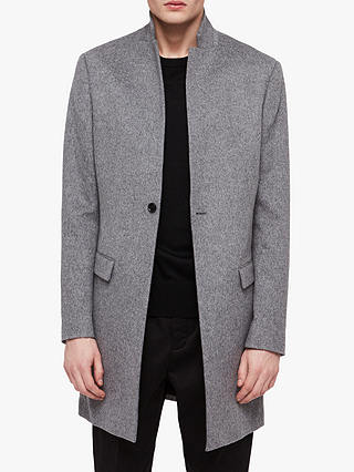 AllSaints Bodell Wool Tailored Coat, Light Grey