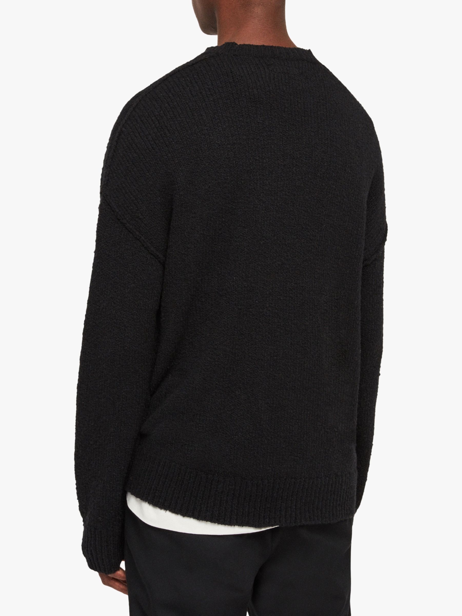 AllSaints Edge Crew Neck Ribbed Jumper