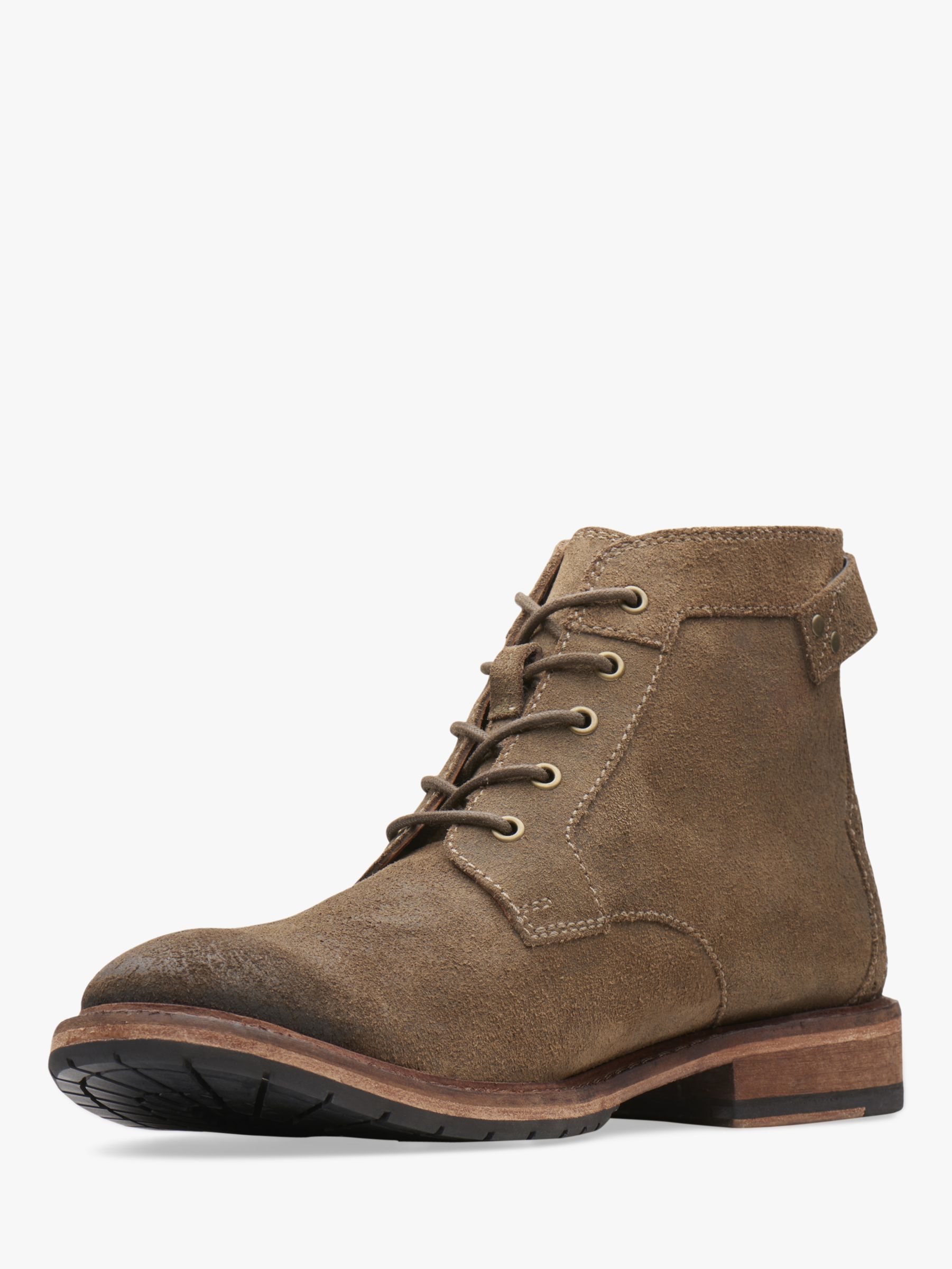 Clarks Clarkdale Bud Suede Boots, Khaki 