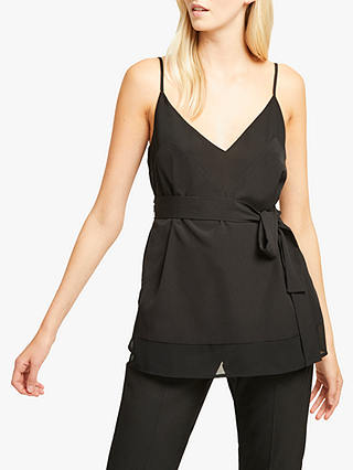 French Connection Crepe Belted Cami Top, Black