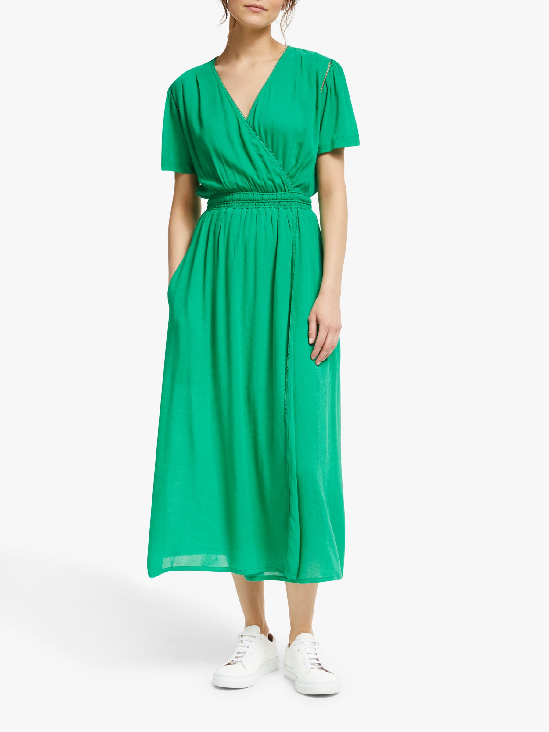 SUNCOO Catalina Wrap Dress, Green