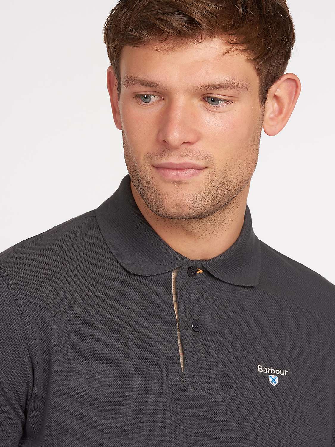 Buy Barbour Tartan Pique Polo Shirt Online at johnlewis.com