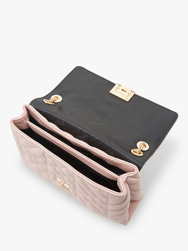 Dune Evangelina Quilted Clutch Bag, Blush