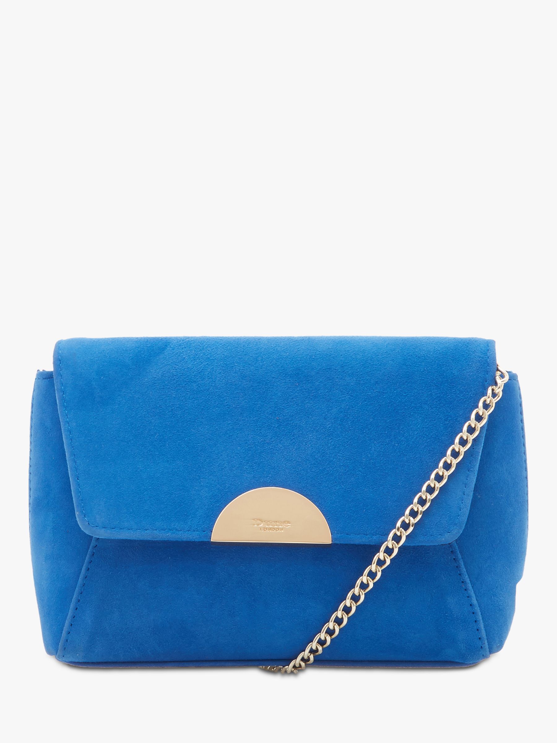 dune blue clutch bag