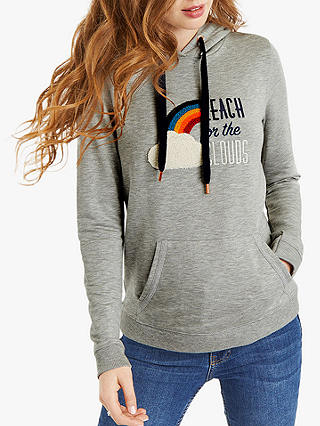 Oasis Reach for the Clouds Applique Hoodie, Grey