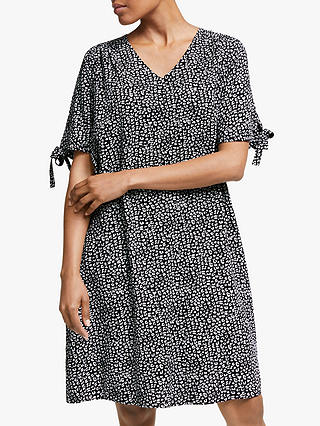 Collection WEEKEND by John Lewis Leopard Print Smock Dress, Black/White