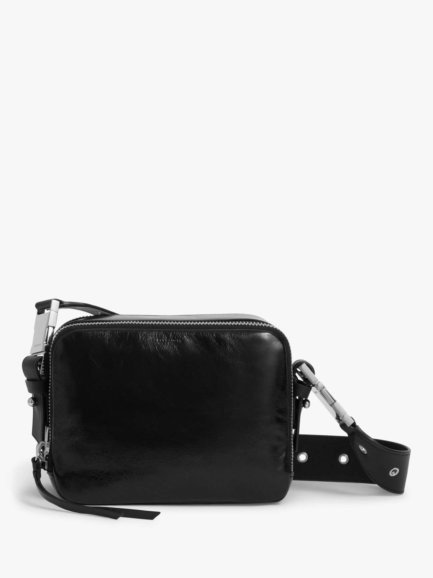 black shiny bum bag