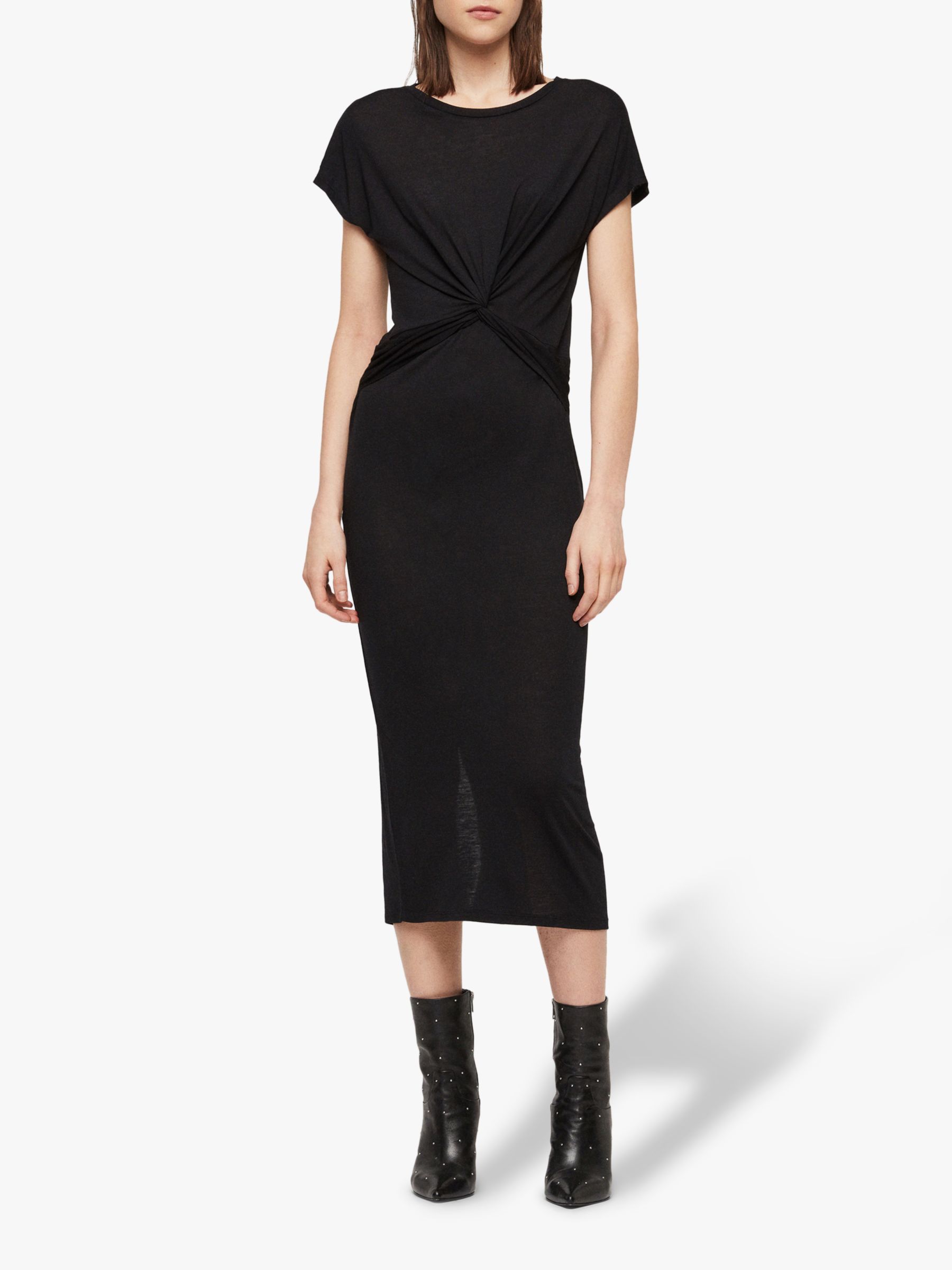 AllSaints Paloma Drape Twist Dress