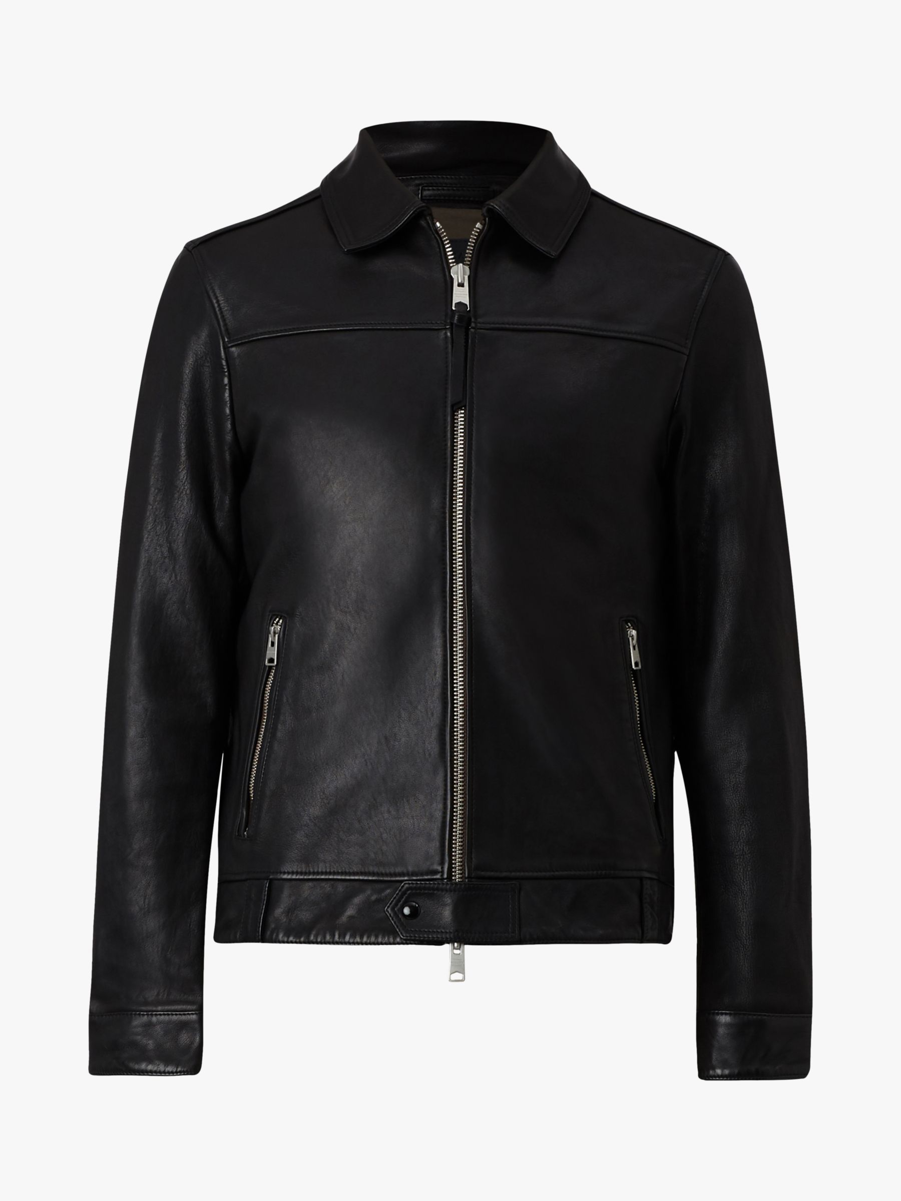 AllSaints Callon Leather Jacket, Black