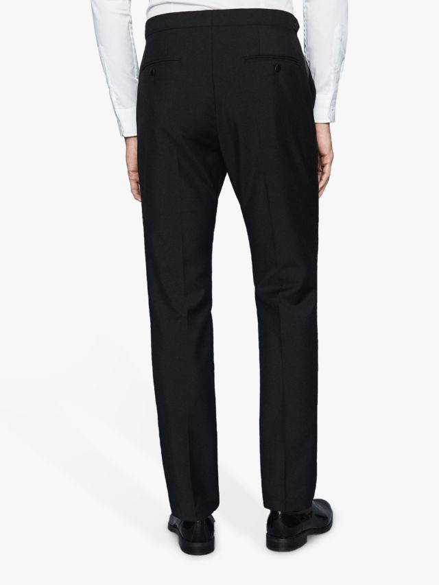 Reiss Knightsbridge Wool Mohair Slim Fit Dress Suit Trousers, Black, 30R