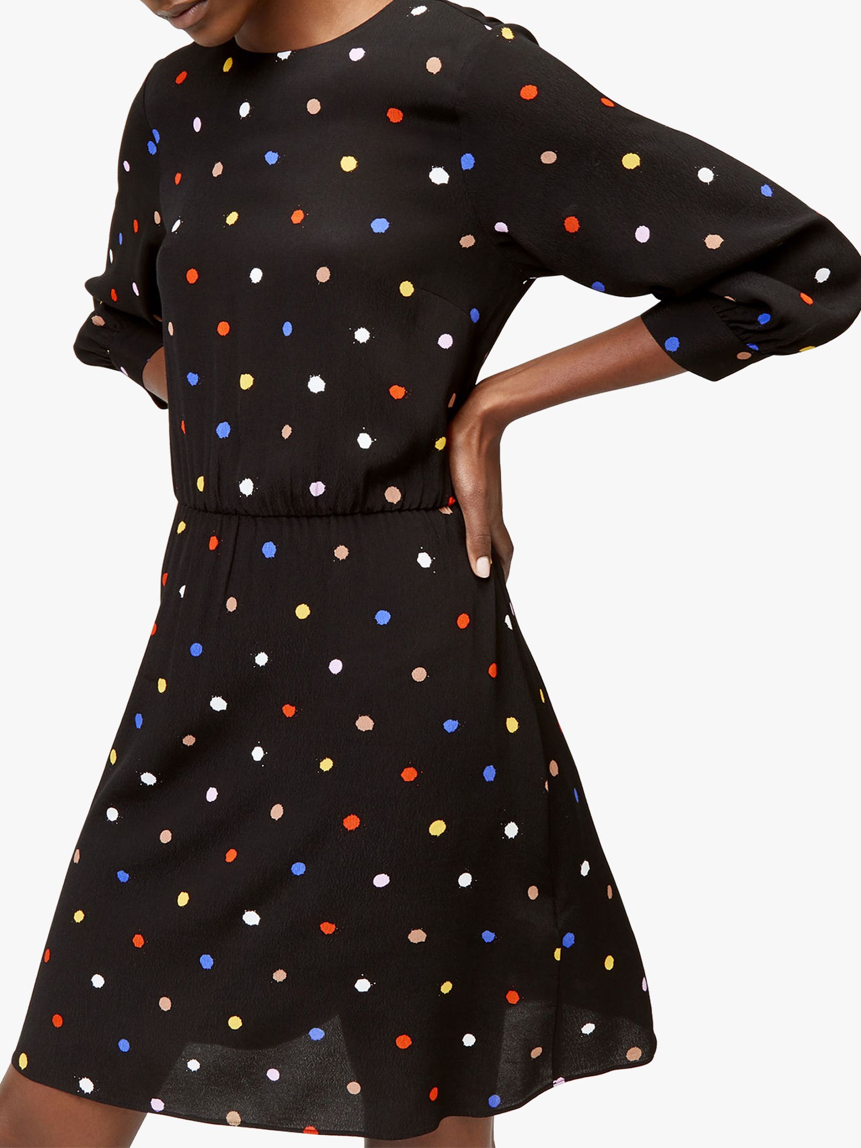 multi coloured polka dot dress