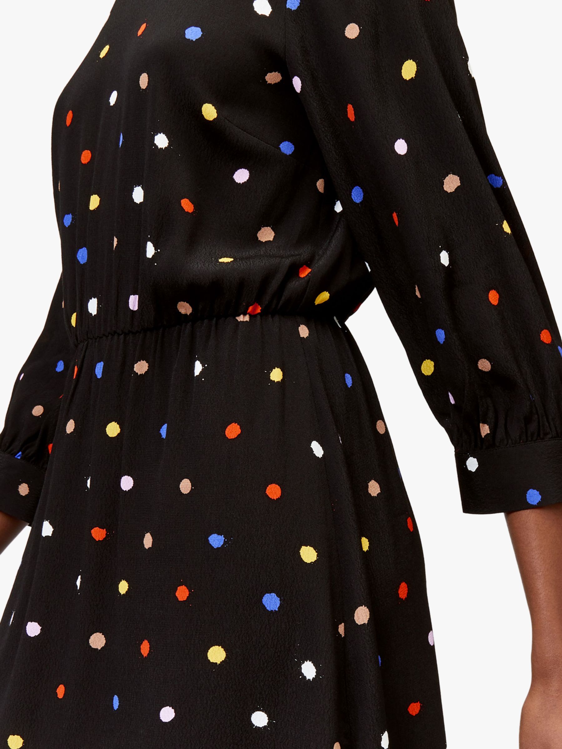 multi coloured polka dot dress