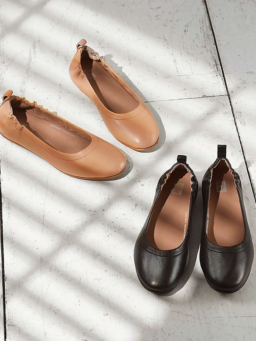 Buy FitFlop Allegro Flat Leather Pumps Online at johnlewis.com