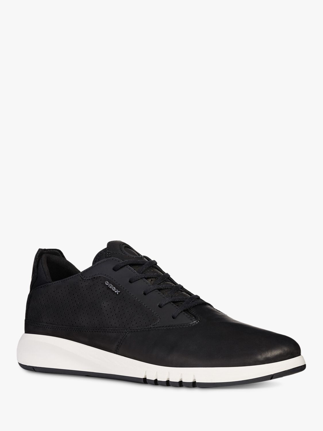 Geox Aerantis Leather Trainers at John Lewis & Partners