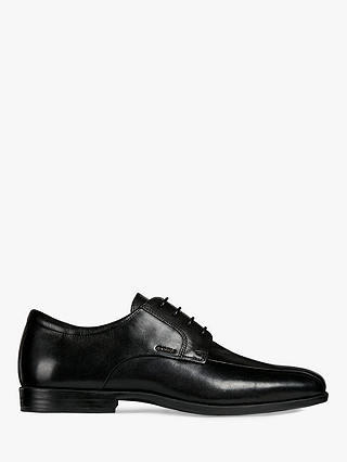 Geox Calgary Leather Derby Shoes, Black