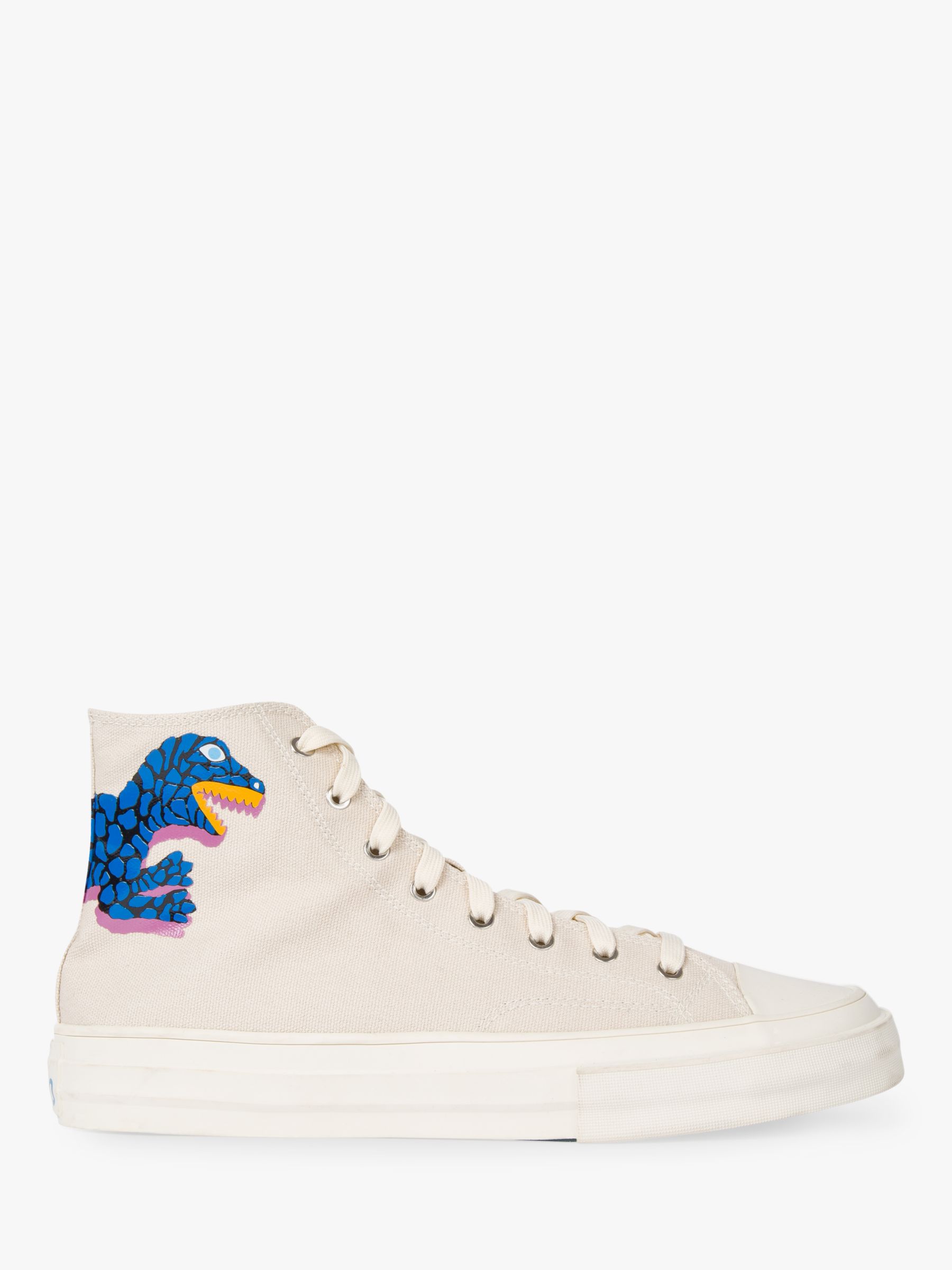 PS Paul Smith Kirk Dinosaur High Top Trainers, Ivory/Blue Dino
