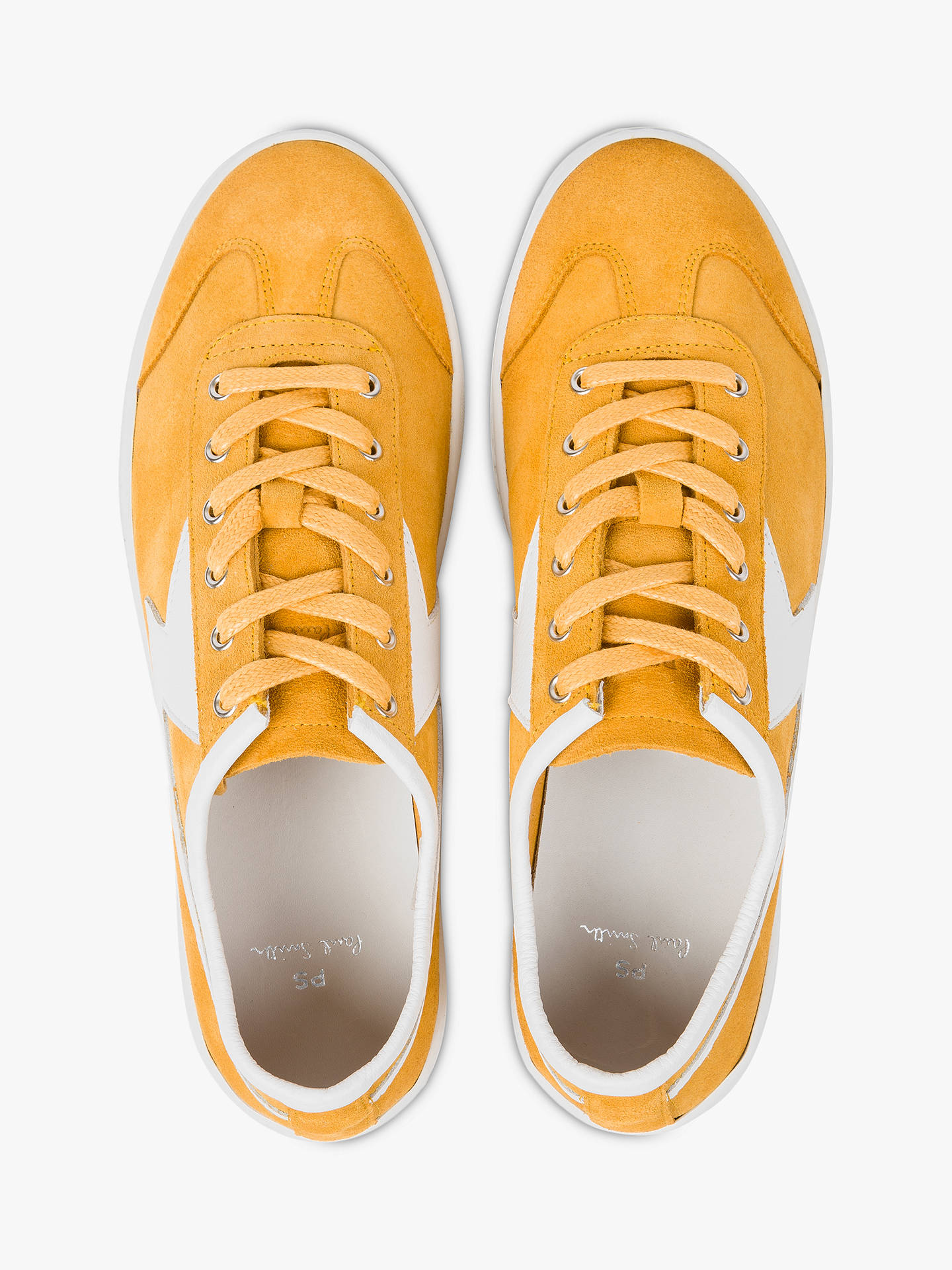 PS Paul Smith Ziggy Suede Trainers, Ochre Yellow at John Lewis & Partners