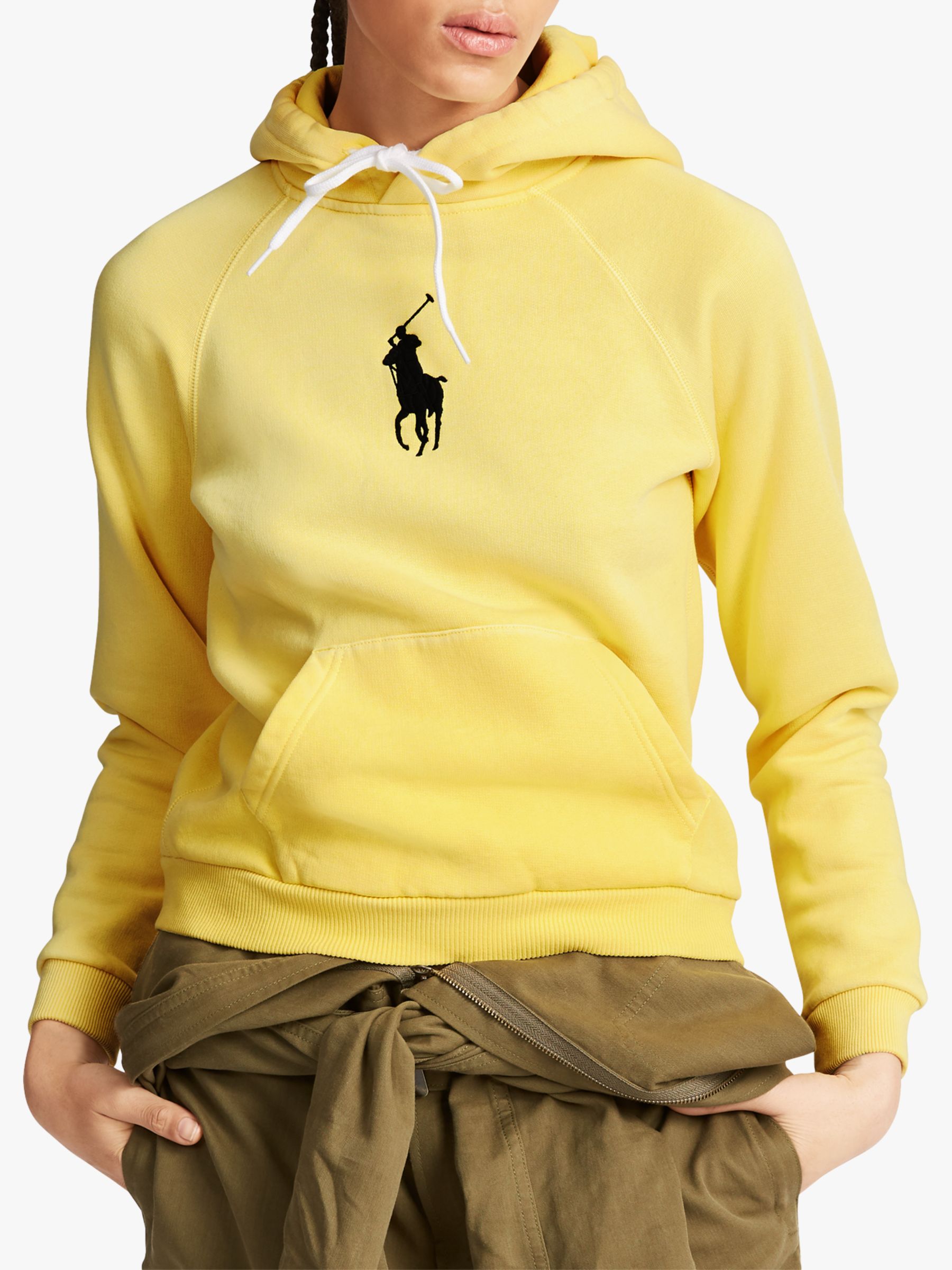Polo Ralph Lauren Logo Fleeceback Hoodie, Fall Yellow, XS