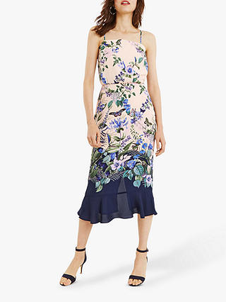 Oasis Bloom Print Column Dress, Multi