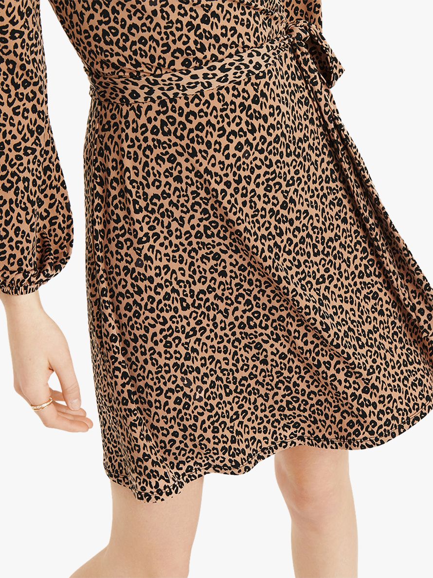 oasis leopard print wrap dress