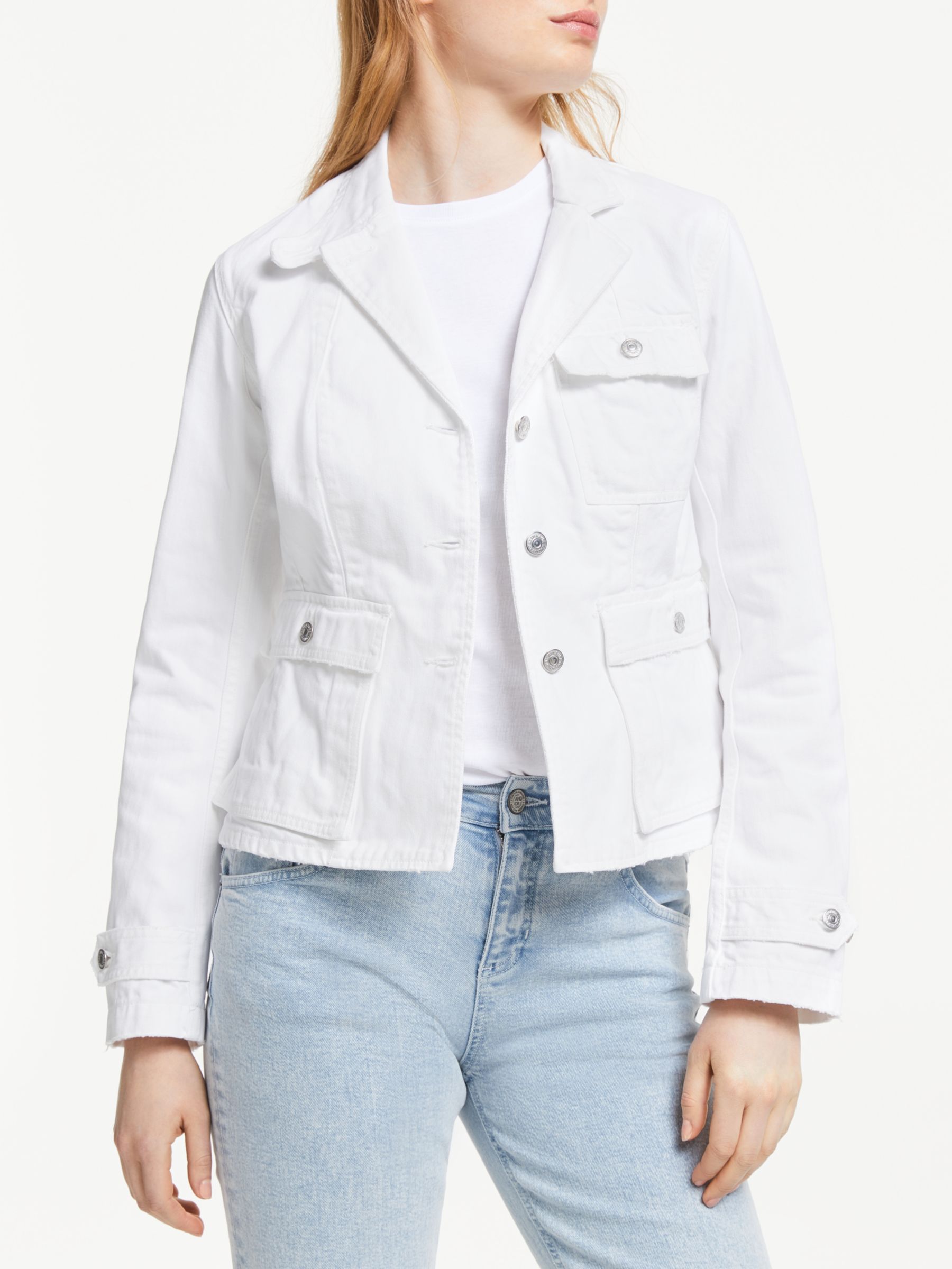polo white denim jacket