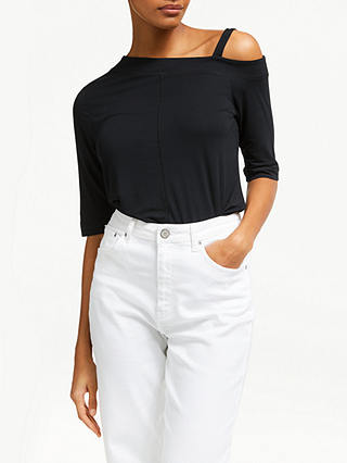 AND/OR Across Shoulder Top, Black