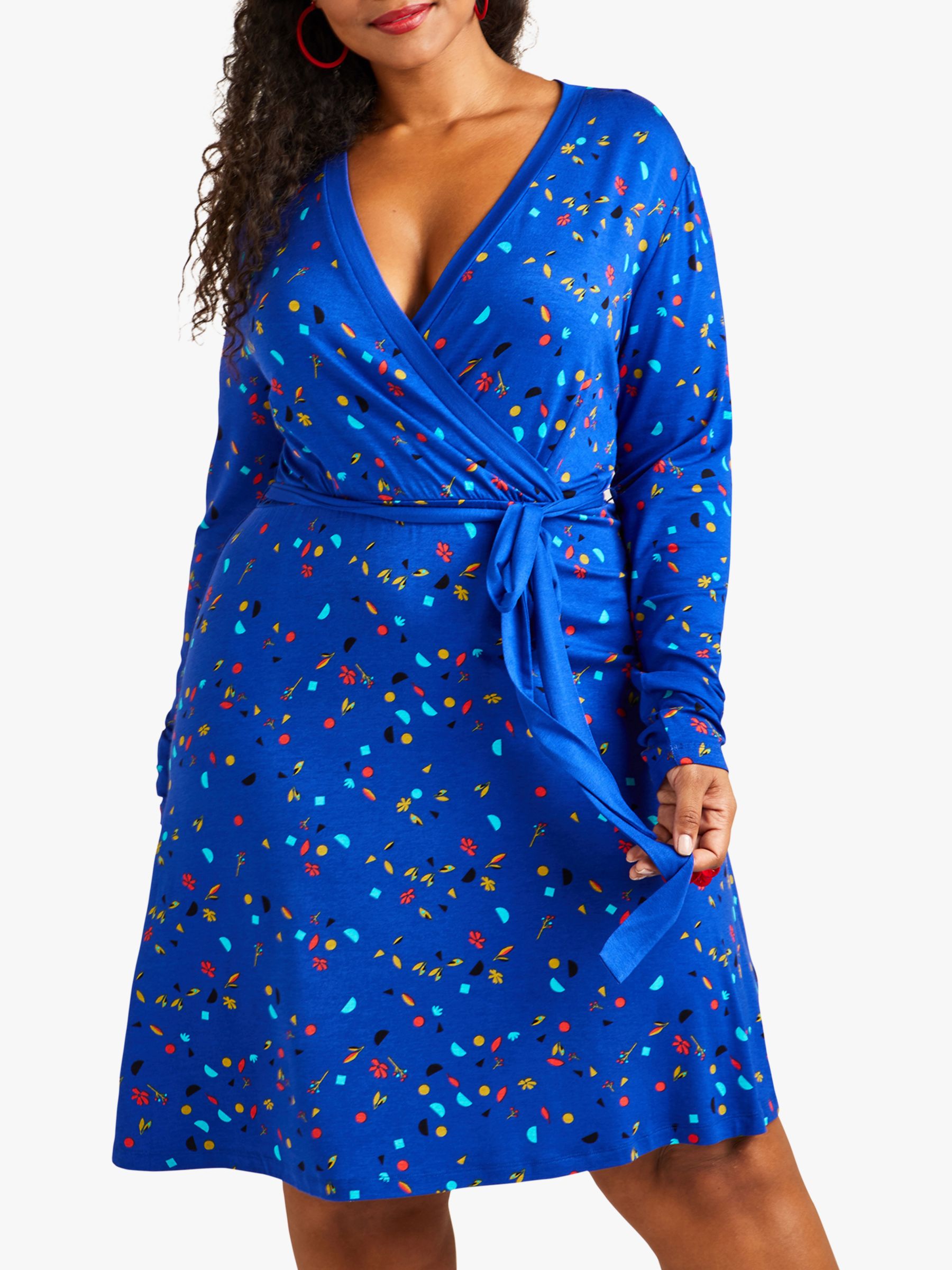 Yumi Curves Abstract Wrap Dress