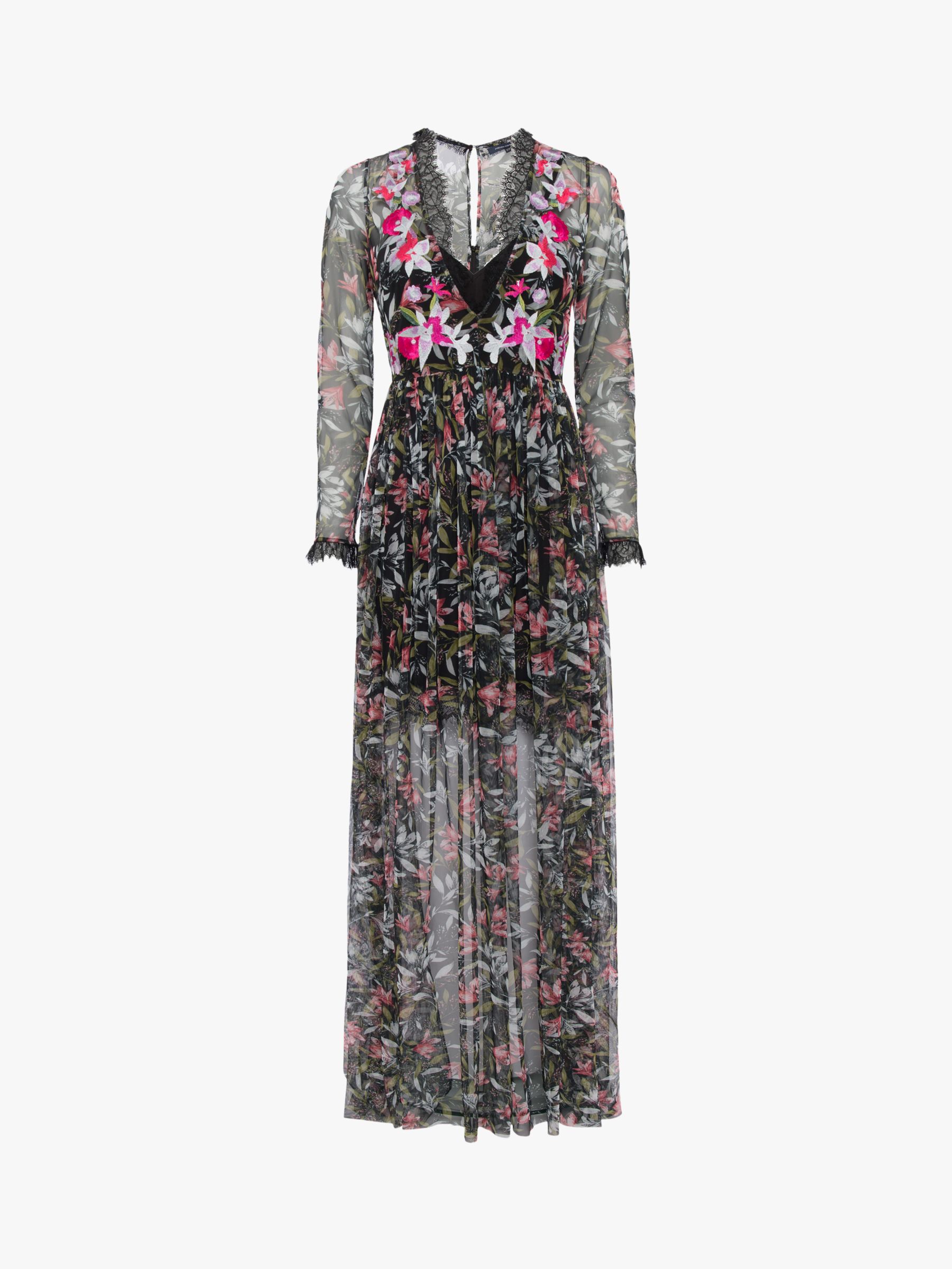 flori embroidered floral maxi dress