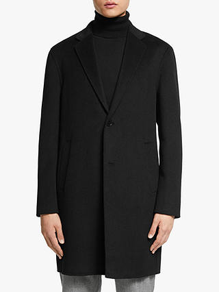 Kin Double Faced Wool Blend Overcoat, Black