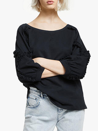 AND/OR Lana Frill Sweatshirt, Black