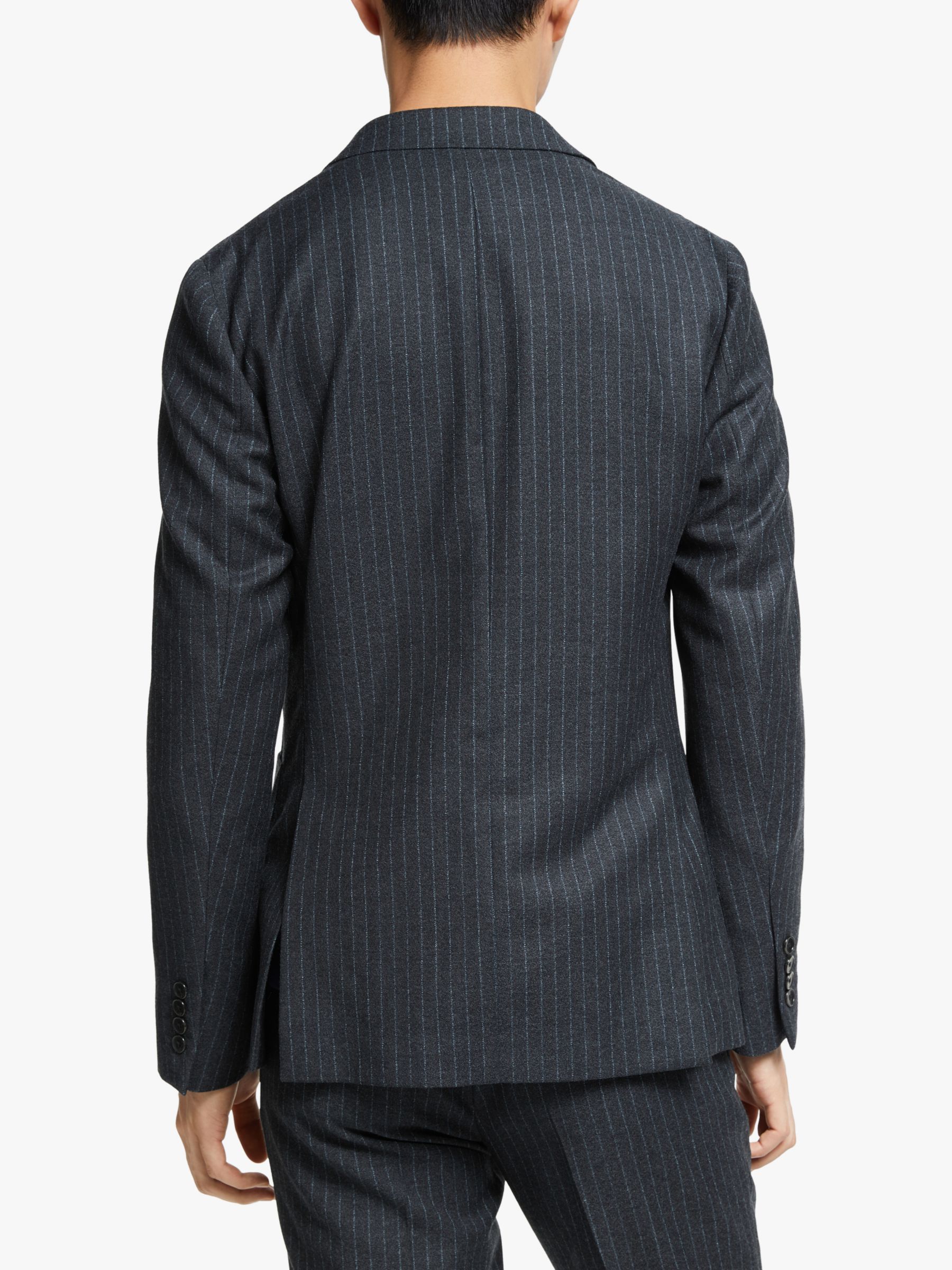 Kin Decon Stripe Suit Jacket, Grey at John Lewis & Partners