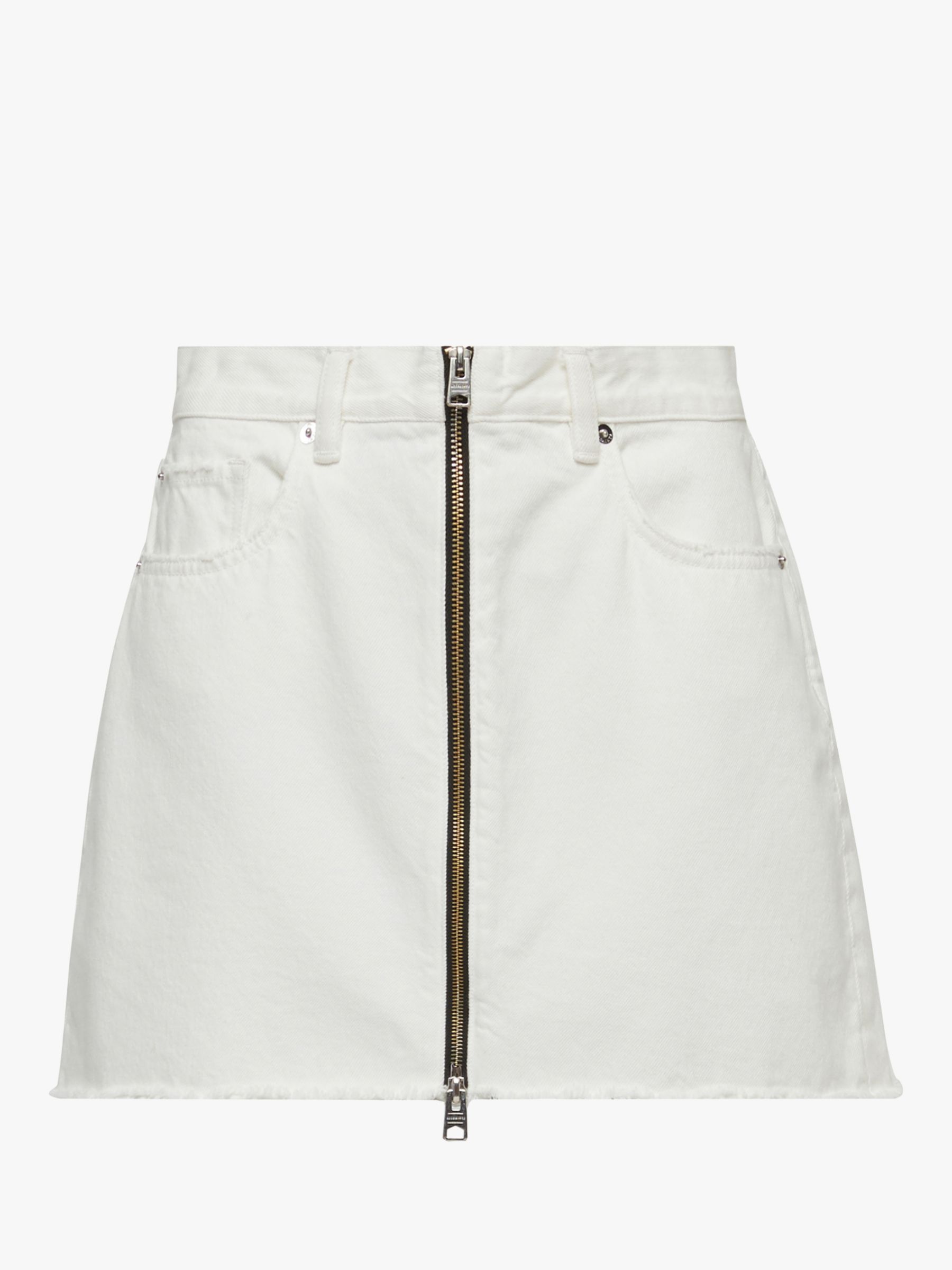 AllSaints Lomo Skirt, White at John Lewis & Partners