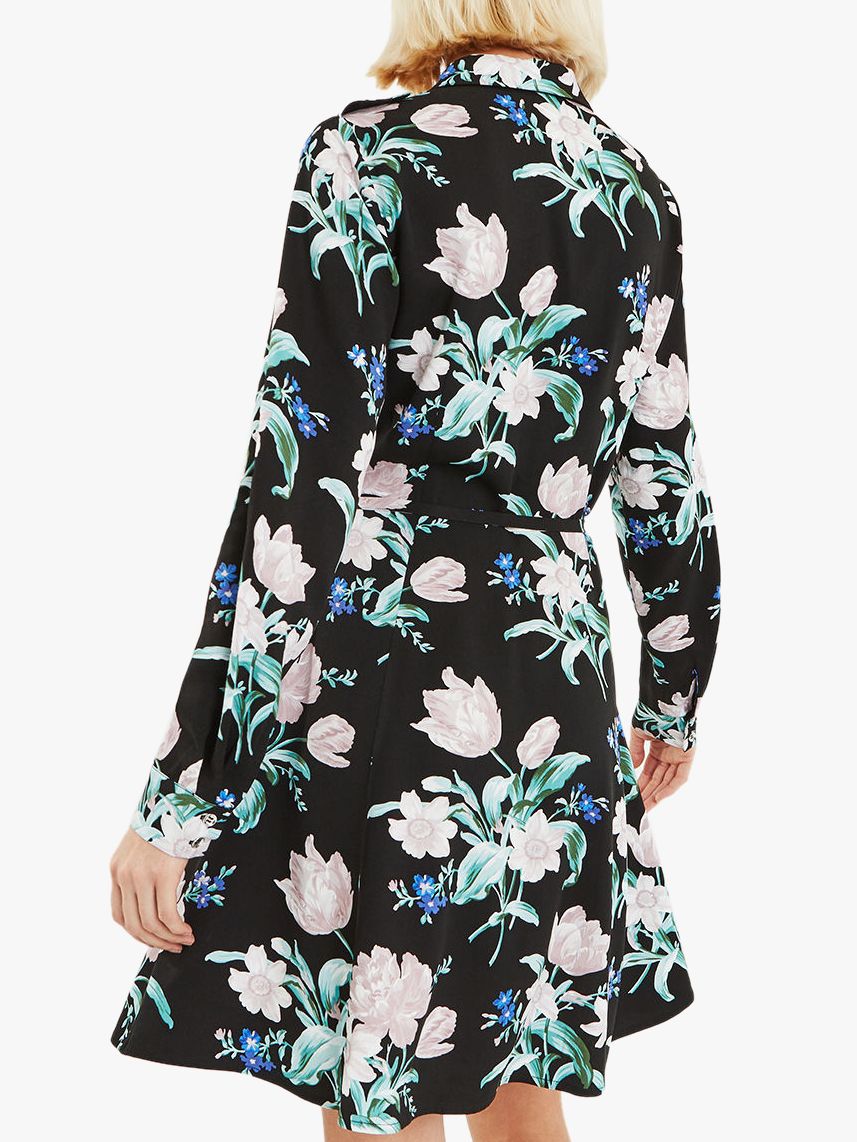 oasis petunia floral shirt dress