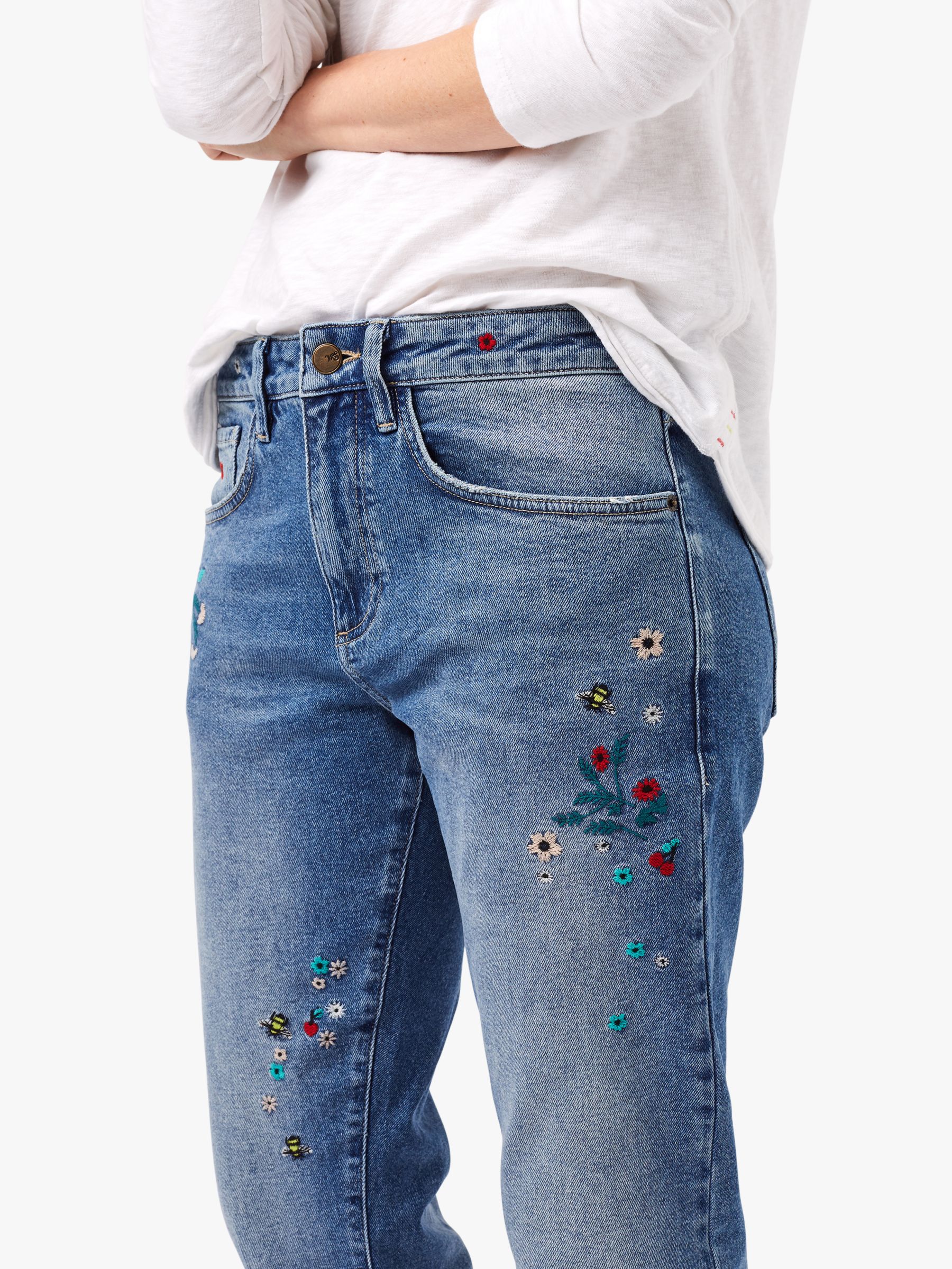 white stuff embroidered boyfriend jeans